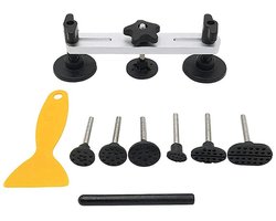 Allecto- Deuk Reparatie Tool Set - Auto - Verfloze - Dent Puller Tabs - Voor Auto Body - Kleurloos Modelo Fixico - Geschikt voor Deuk - Lak vrij - Beschadiging reparatie_ met Polijstspons_pieces.