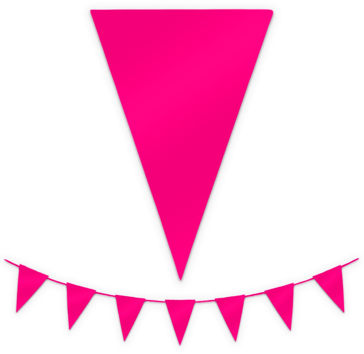 BTH - Slingers - Fuchsia Roze - Slingers Verjaardag - Vlaggenlijn - Verjaardag Versiering - Verjaardag - Vlaggetjes - 1X