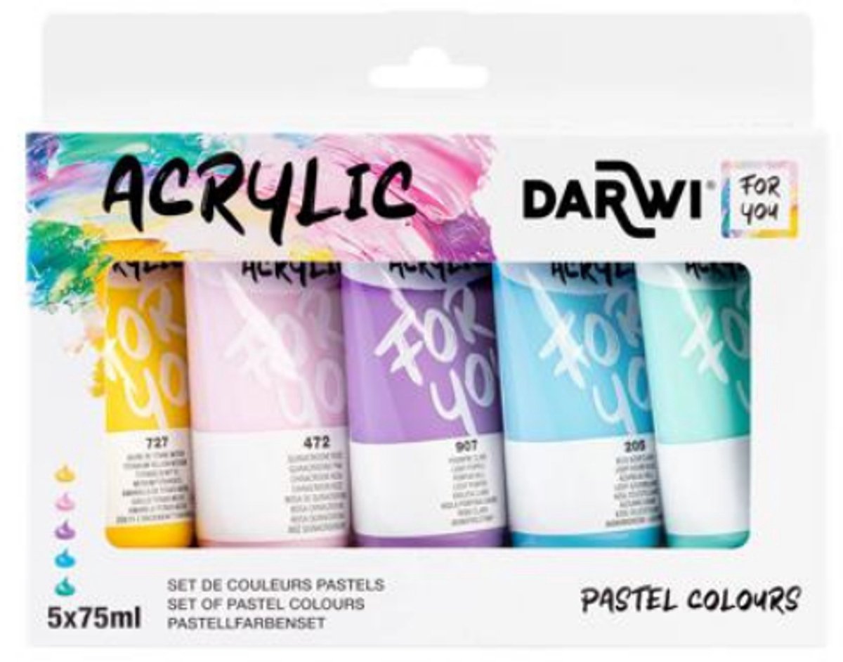 DFY starterset acrylverf pastel kleuren