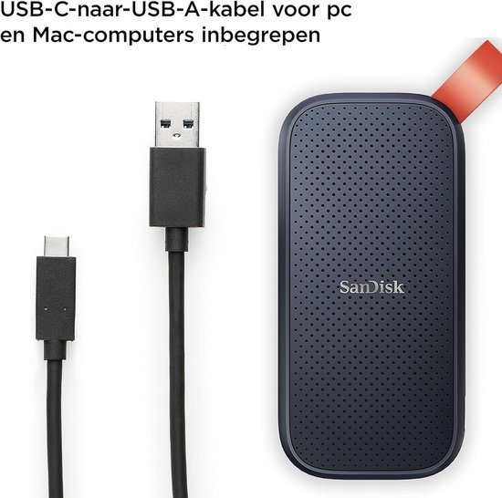 Externe SSD - Draagbare Opslag - Snelle Data Transfer - Valbescherming 2 Meter - 1 TB Capaciteit - Grijs — afbeelding 3