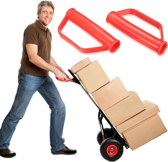 Kruiwagen Handvatten - Vervangende Handvatten - Veilig Transport - Botsbescherming Ergonomisch - 25 mm Binnendiameter - Rood van Merkloos	 — afbeelding 2