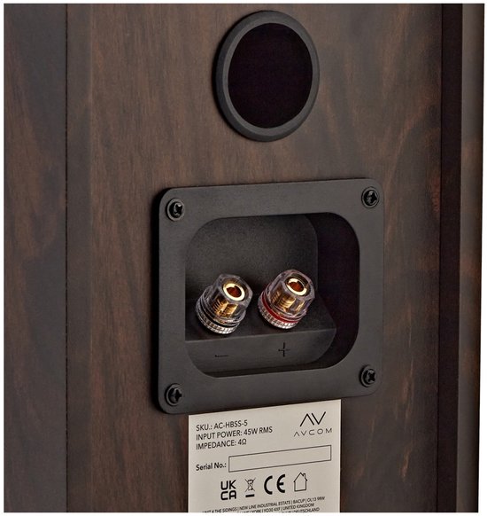 AVCOM 5 boekenplank luidspeakerpaar, walnoot van AVCOM — afbeelding 2