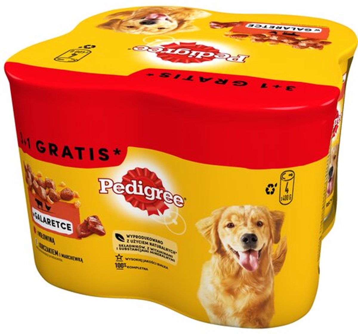 Pedigree Pedigree - Mix Smaken - 2x Rundvlees - 2x Kip - 4x400g