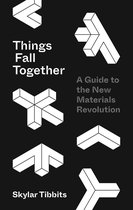 Boekomslag 'Things Fall Together' met witte geometrische vormen en tekst op zwarte achtergrond.
