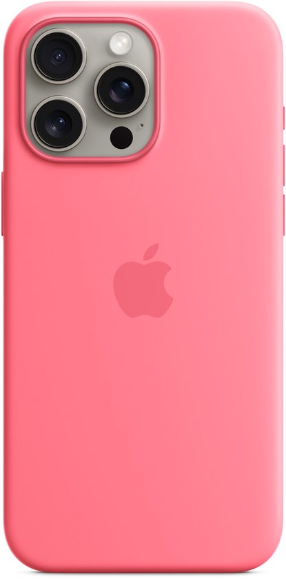 Apple Silicone Backcover MagSafe voor de Apple iPhone 15 Pro Max - Pink