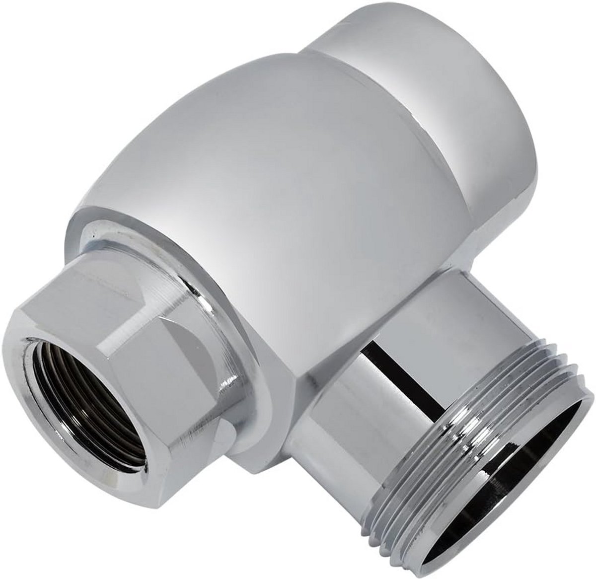 Inbouwstopkraan 3/4 inch met Hoekstopkraan - Gepolijst Chroom