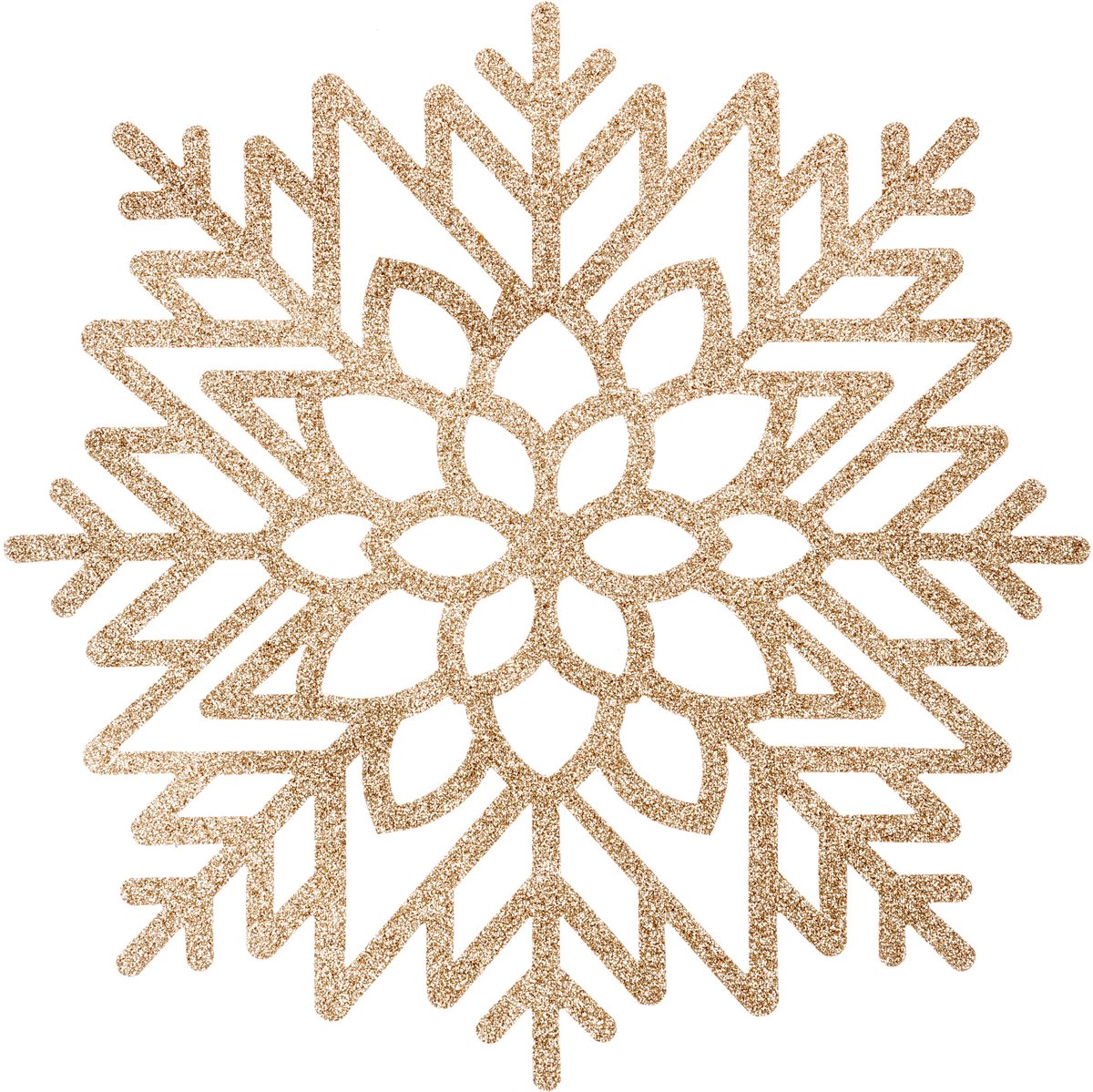 JJA - Gouden sneeuwvlok placemat 42 cm van glitter PVC