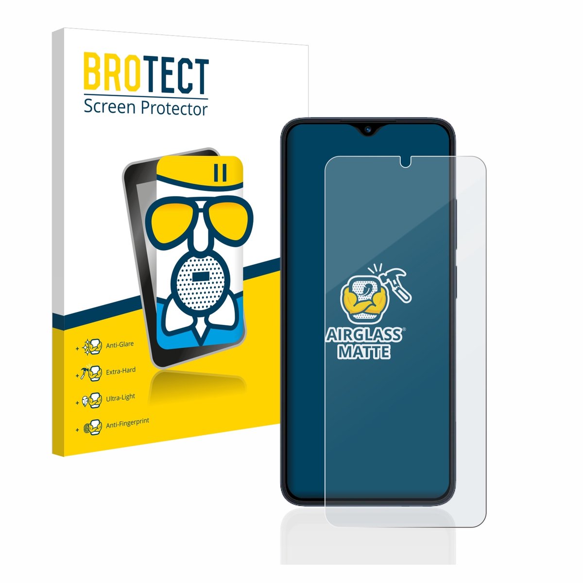 BROTECT - Screenprotector voor Xiaomi Redmi 12C - Folie Beschermfolie Beschermglas matte