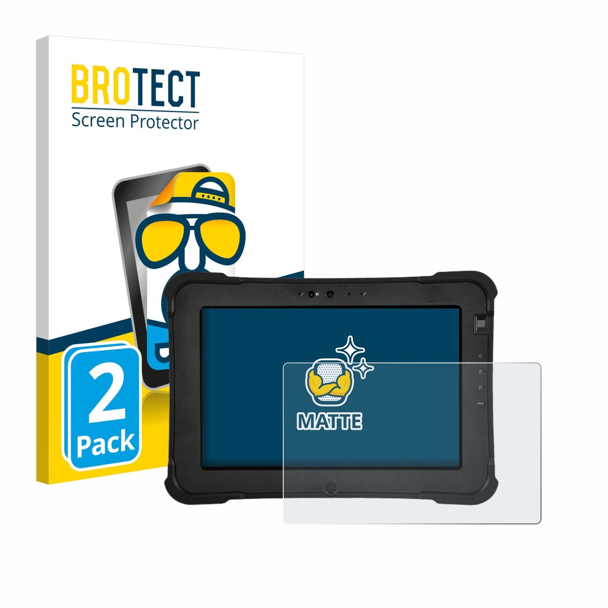 BROTECT - Screenprotector voor Zebra XSlate L10ax - Folie Beschermfolie matte 2 Stuks