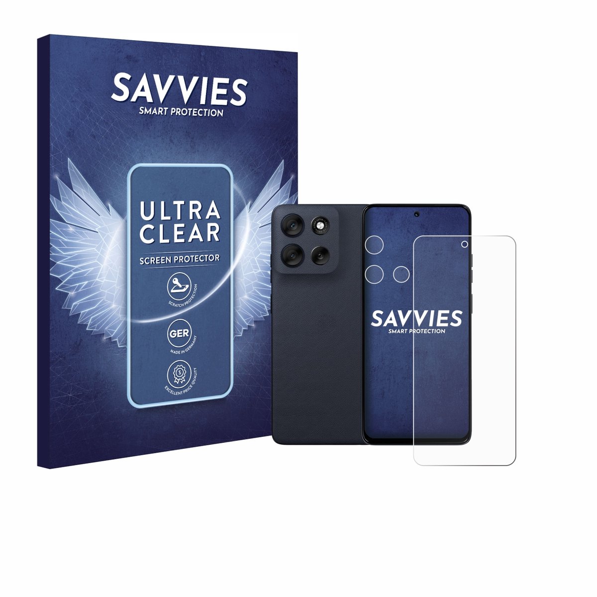 Savvies - Screenprotector voor Motorola Moto G56 (Voor+Camera) - Folie Beschermfolie transparant 18 Stuks