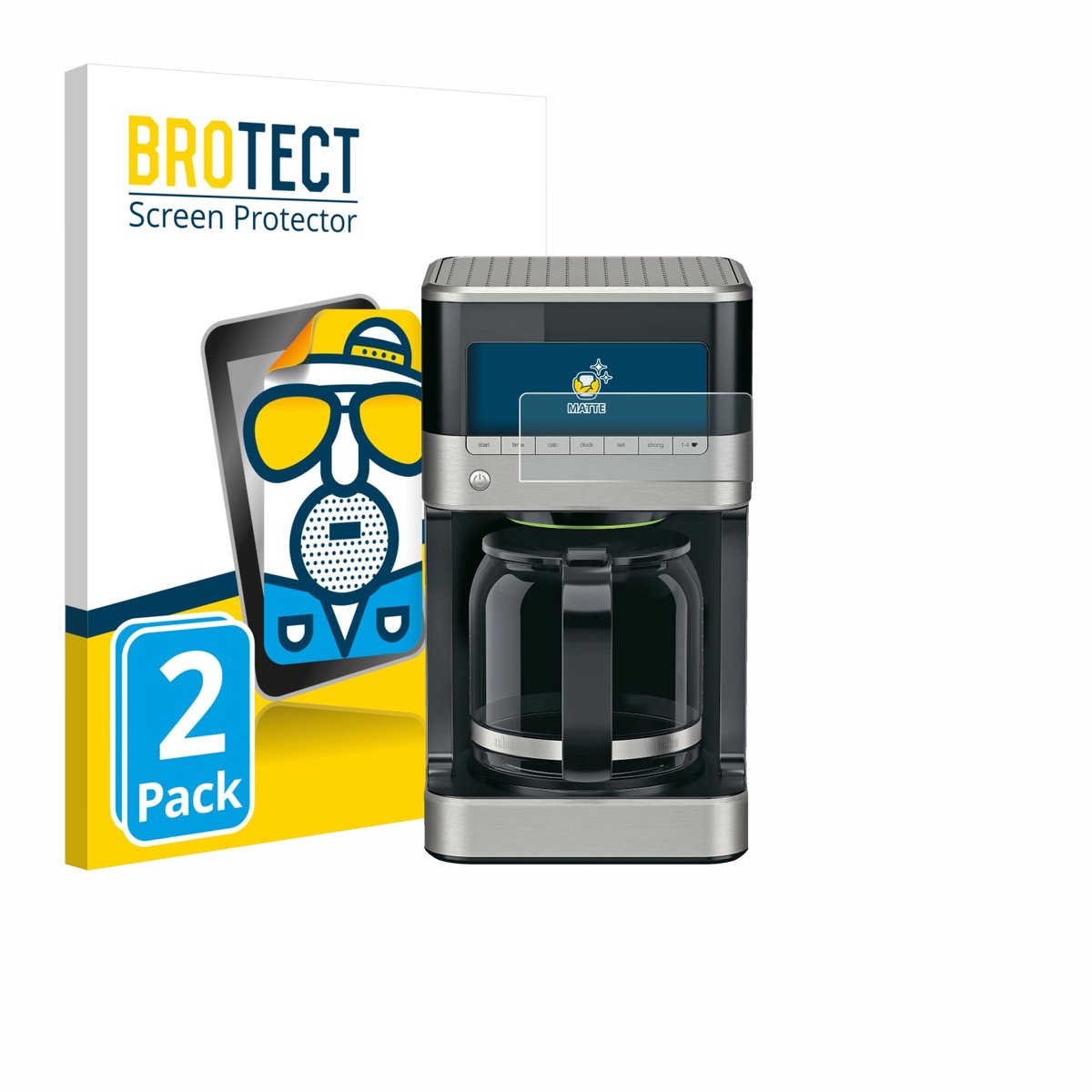 BROTECT - Screenprotector voor Braun PurAroma 7 - Folie Beschermfolie matte 2 Stuks