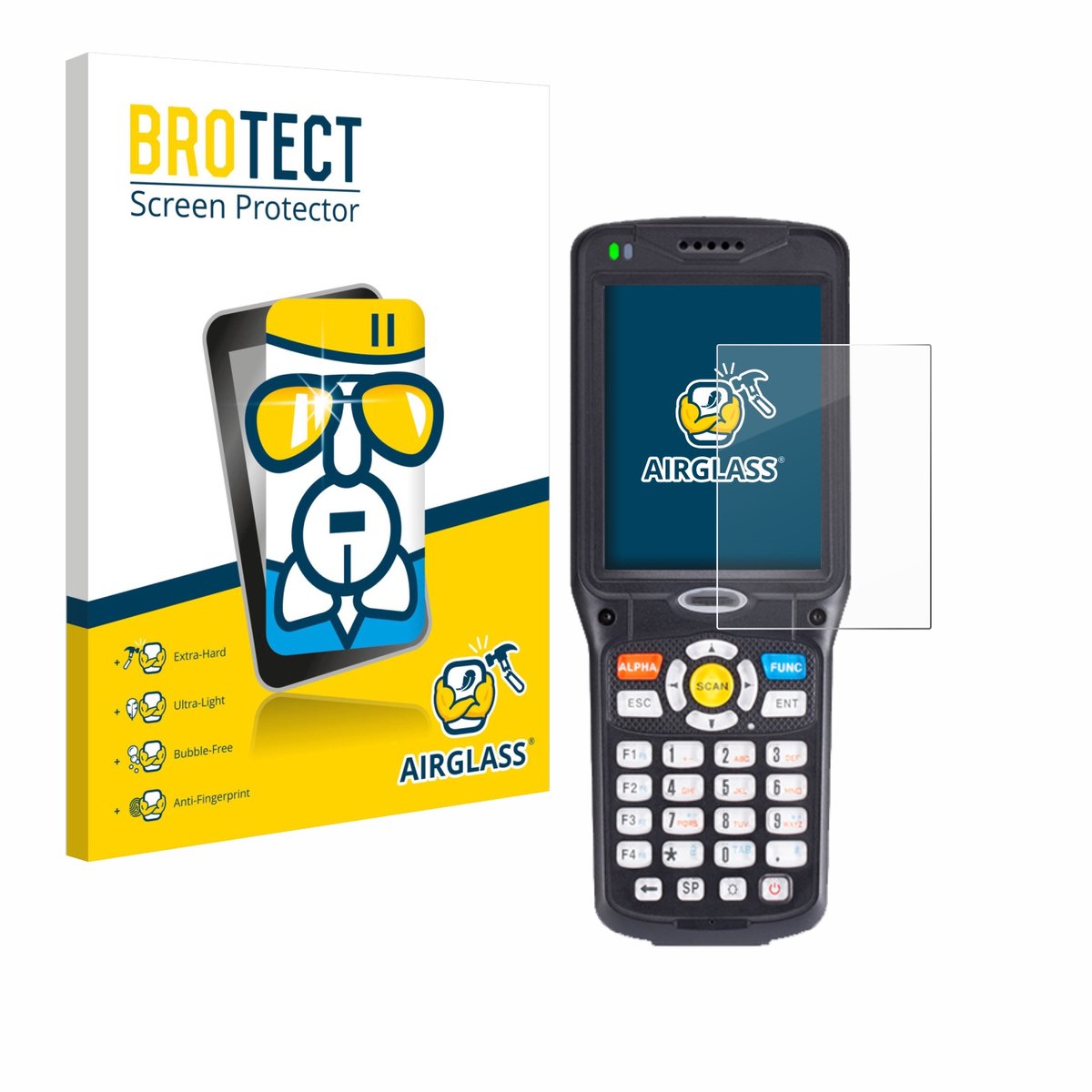 Screenprotector voor Unitech HT510A Beschermglas transparant