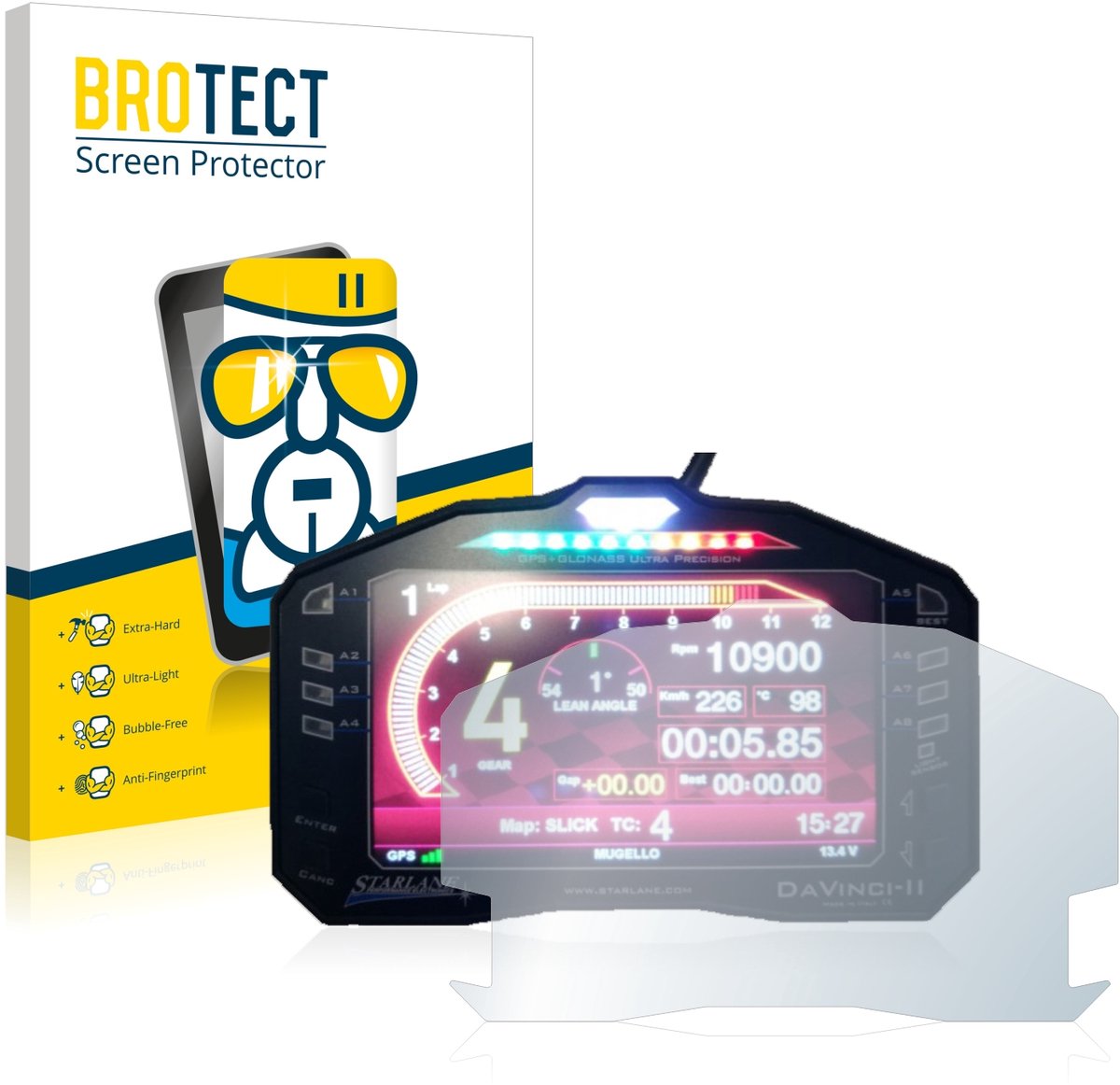 Screenprotector voor Starlane DaVinci-II S Beschermglas transparant