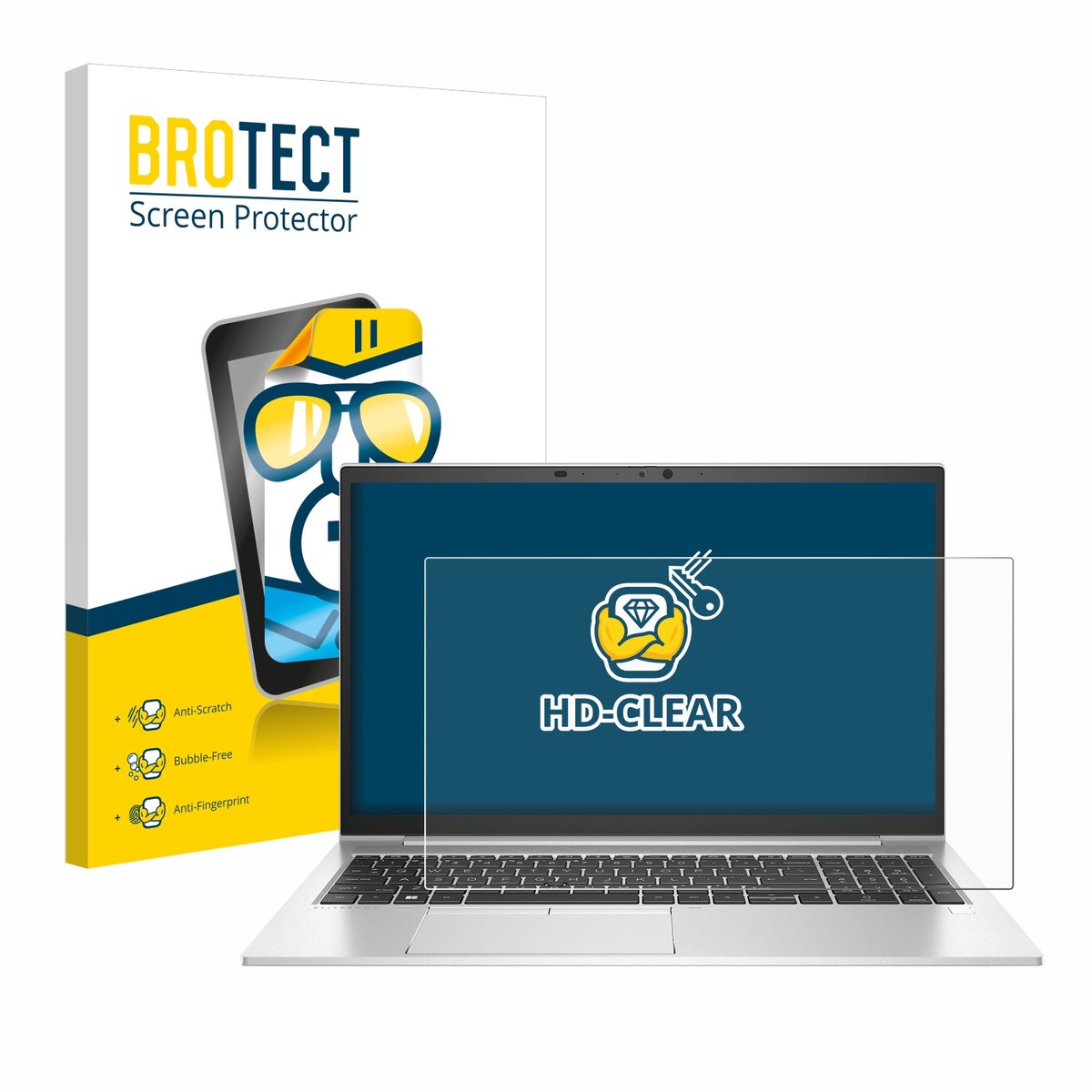 BROTECT - Screenprotector voor HP EliteBook 850 G8 - Folie Beschermfolie transparant