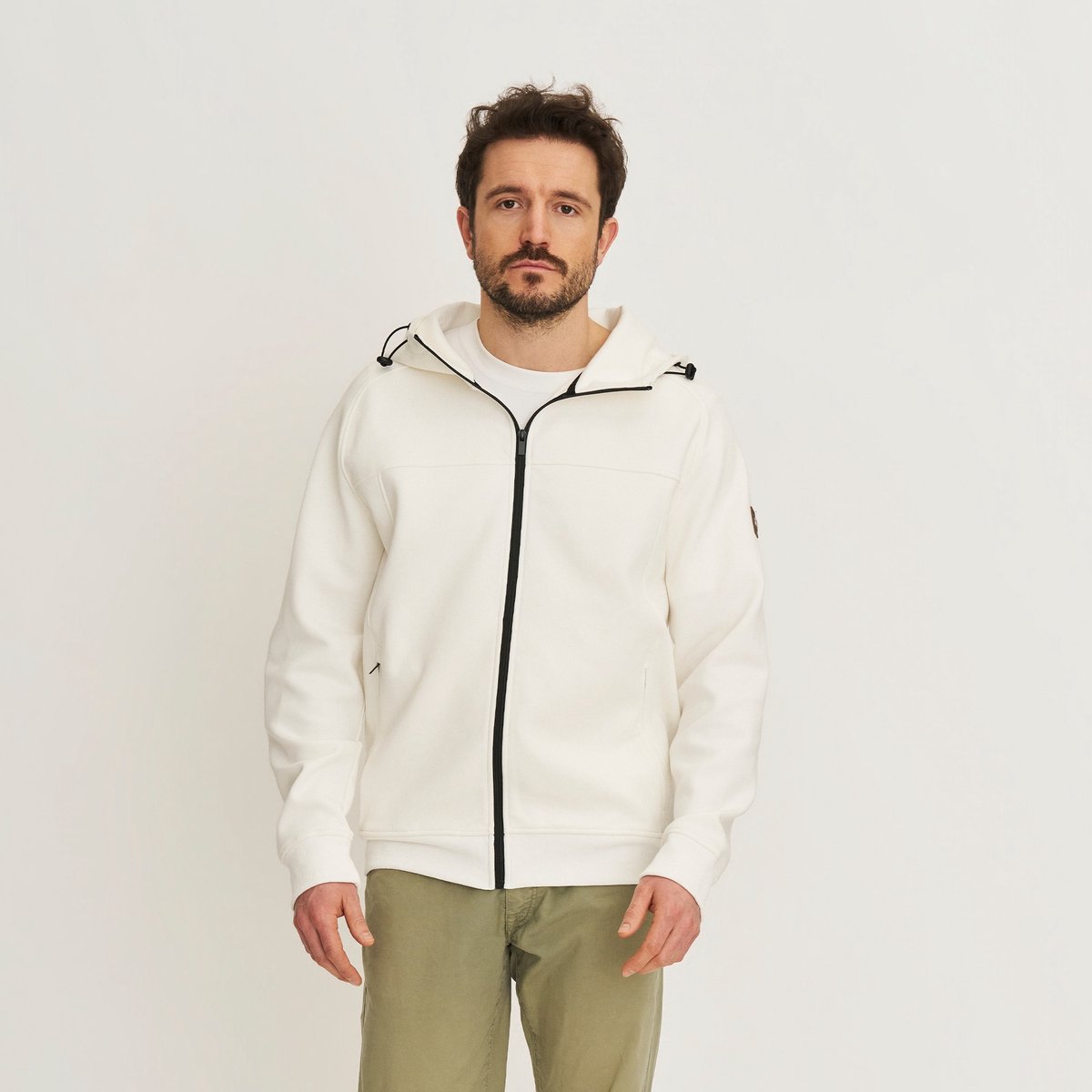 Travelin’ Stig Heren Outdoorvest Sweater Gebroken Creme