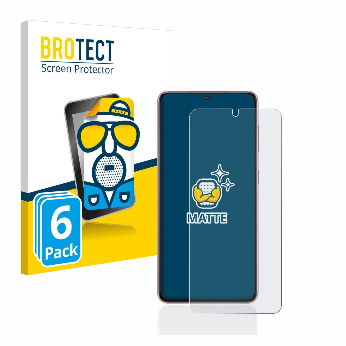 BROTECT - Screenprotector voor Samsung Galaxy S21 5G - Folie Beschermfolie matte 6 Stuks