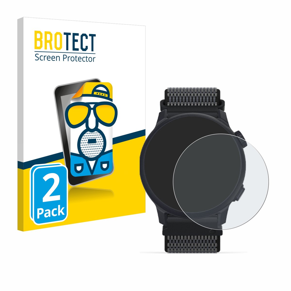 BROTECT - Screenprotector voor Coros Pace 2 - Folie Beschermfolie matte 2 Stuks
