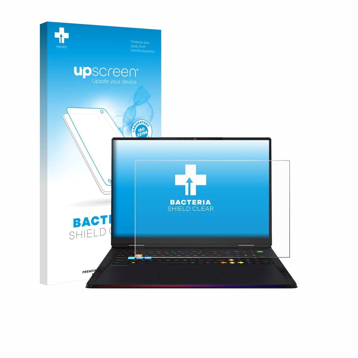 upscreen - Screenprotector voor MSI Raider A18 HX - Folie Beschermfolie transparant antibacterieel