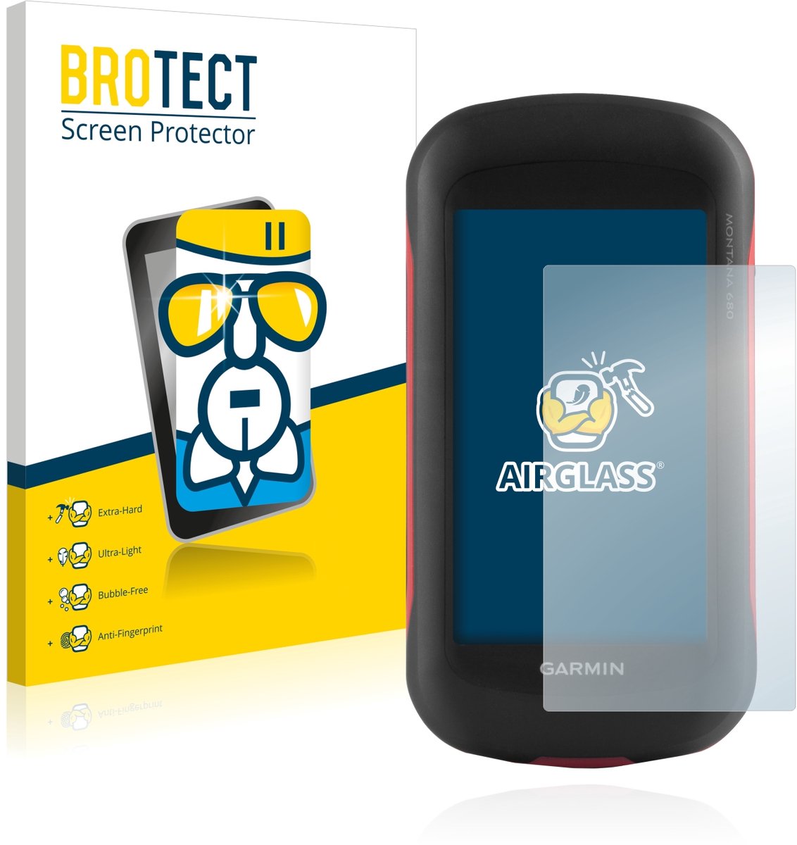 Screenprotector voor Garmin Montana 680 Beschermglas transparant