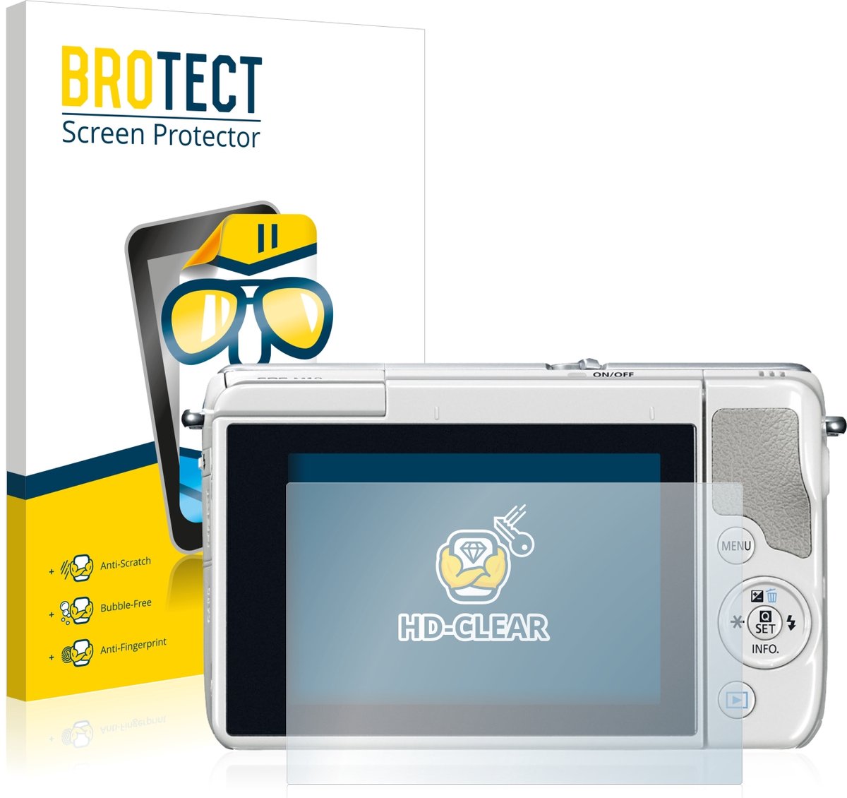 BROTECT - Screenprotector voor Canon EOS M10 - Folie Beschermfolie transparant 2 Stuks