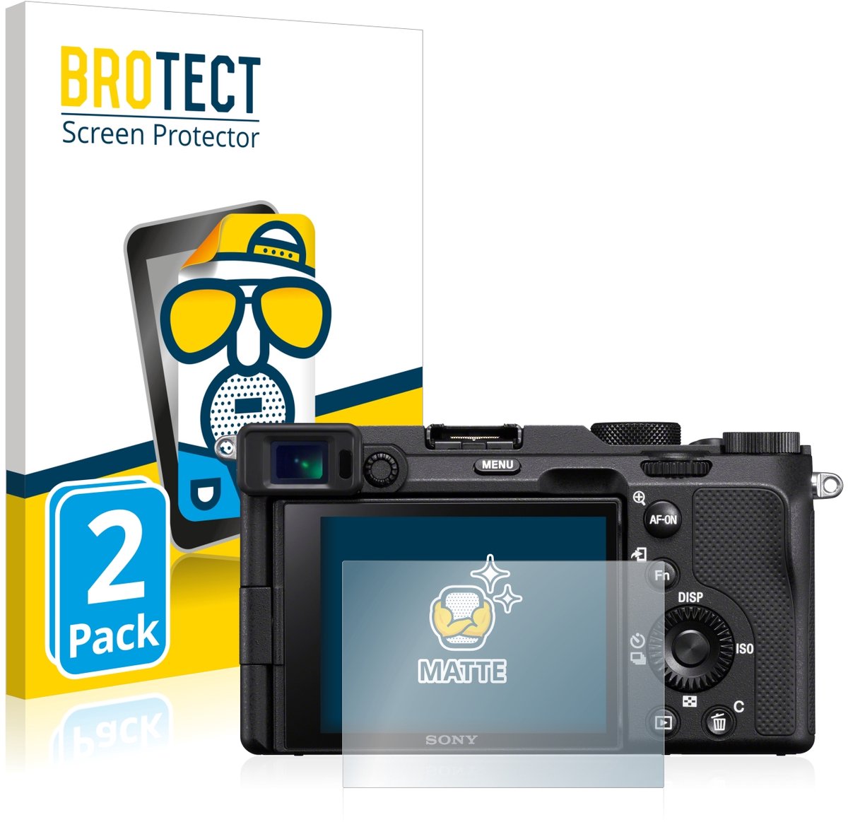 BROTECT - Screenprotector voor Sony A7C - Folie Beschermfolie matte 2 Stuks