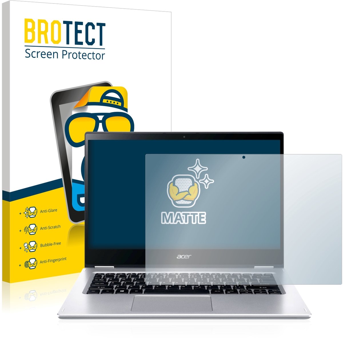 BROTECT - Screenprotector voor Acer Spin 3 SP314-54N - Folie Beschermfolie matte