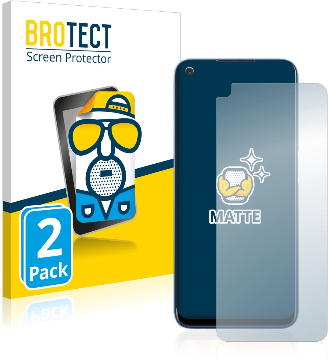 BROTECT - Screenprotector voor realme 7 5G - Folie Beschermfolie matte 2 Stuks
