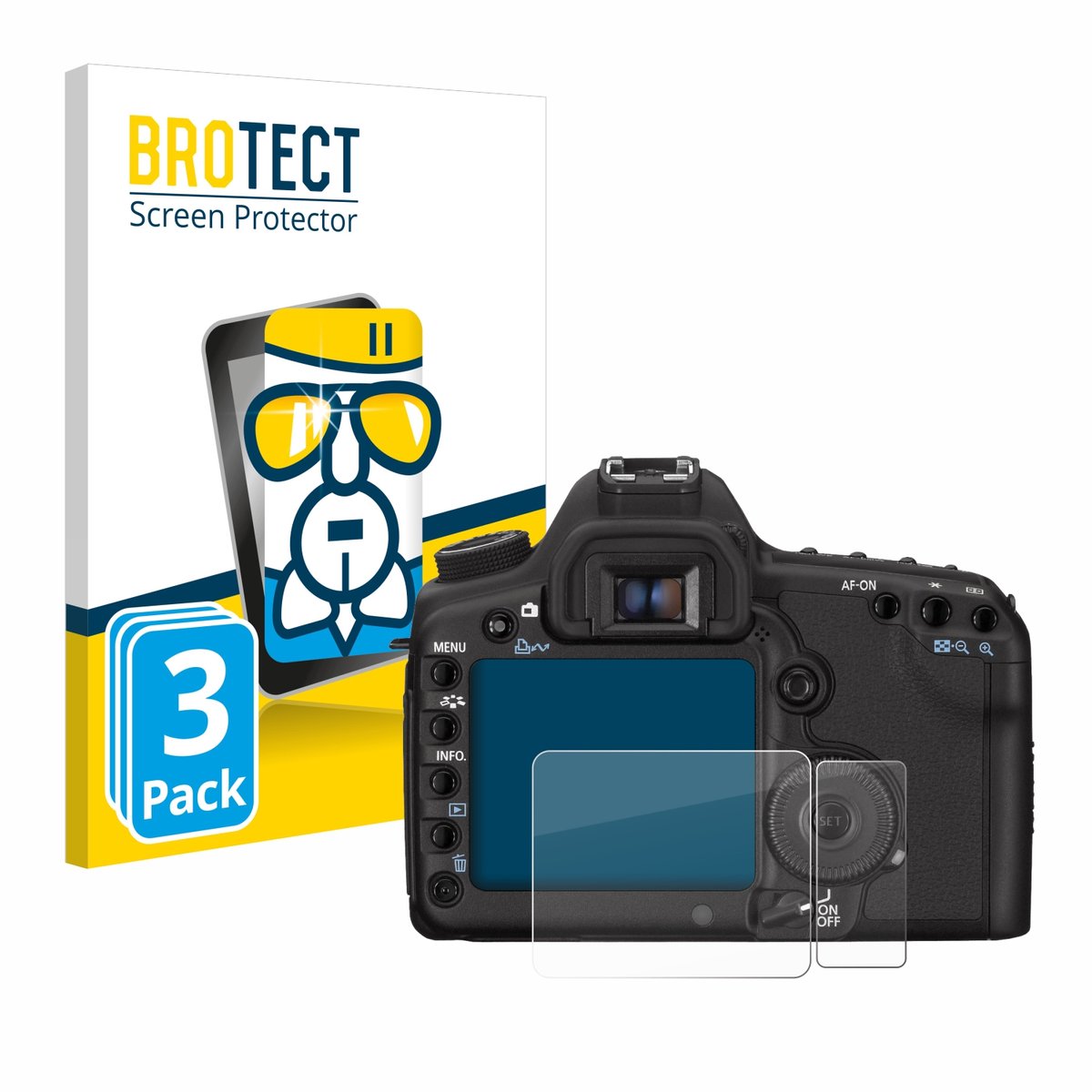 Screenprotector 3 Stuks voor Canon EOS 5D Mark II Beschermglas transparant