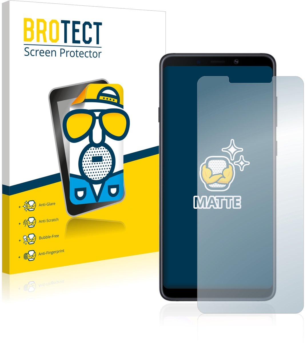 BROTECT - Screenprotector voor Samsung Galaxy A9 2018 - Folie Beschermfolie matte 2 Stuks