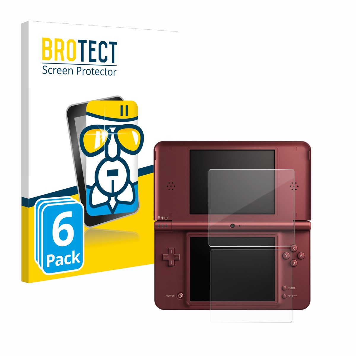 Screenprotector 6 Stuks voor Nintendo DSi XL Beschermglas transparant