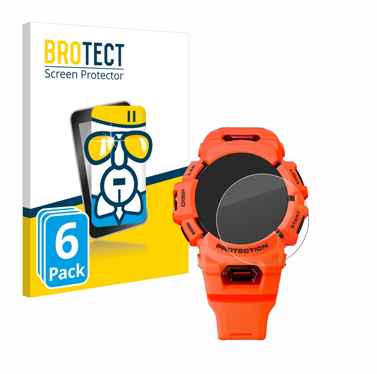 Screenprotector 6 Stuks voor Casio G-Shock GBA-900 Beschermglas transparant