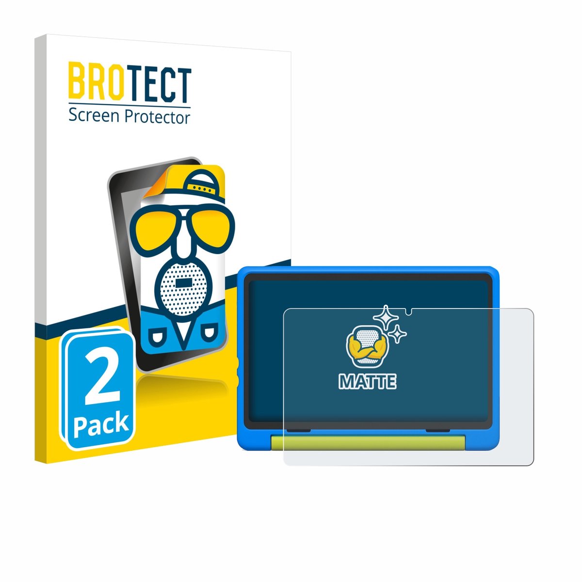 BROTECT - Screenprotector voor Happybe Kids Tablet 10" - Folie Beschermfolie matte 2 Stuks
