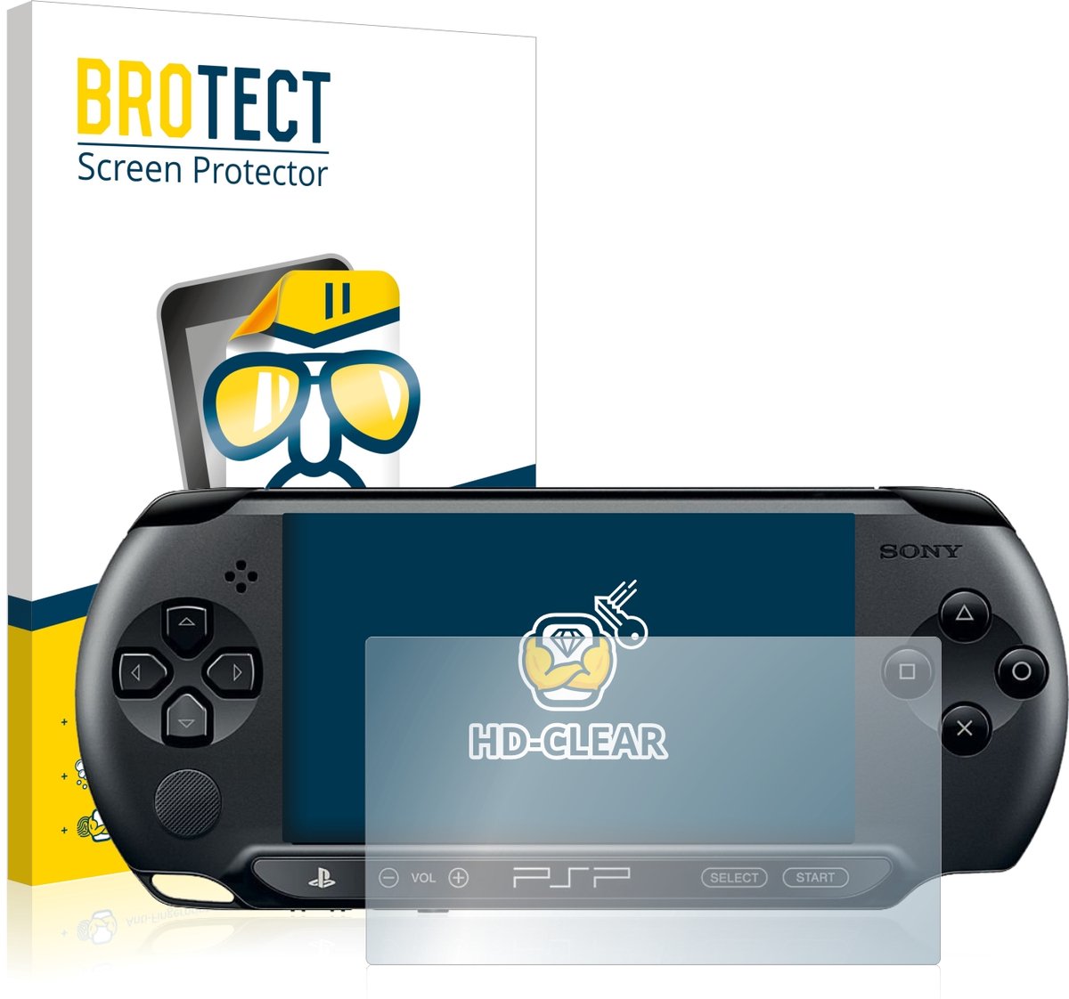 BROTECT - Screenprotector voor Sony PSP 2000 - Folie Beschermfolie transparant 2 Stuks