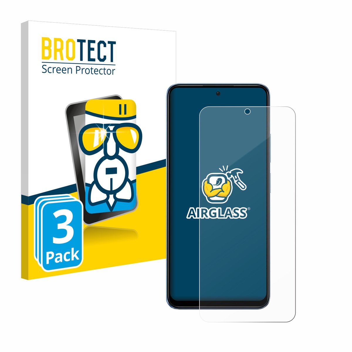 Screenprotector 3 Stuks voor Xiaomi Redmi Note 12 4G Beschermglas transparant