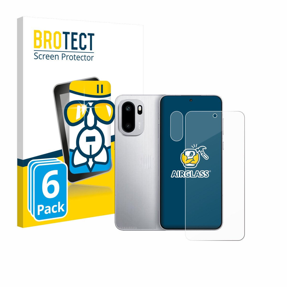 Screenprotector 6 Stuks voor OnePlus Ace 6 (Voor+Camera) Beschermglas transparant
