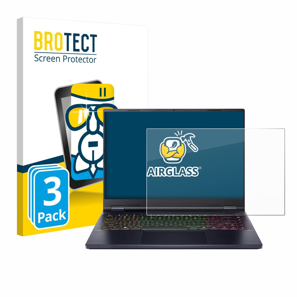 Screenprotector 3 Stuks voor Acer Predator Helios Neo 14 AI Beschermglas transparant