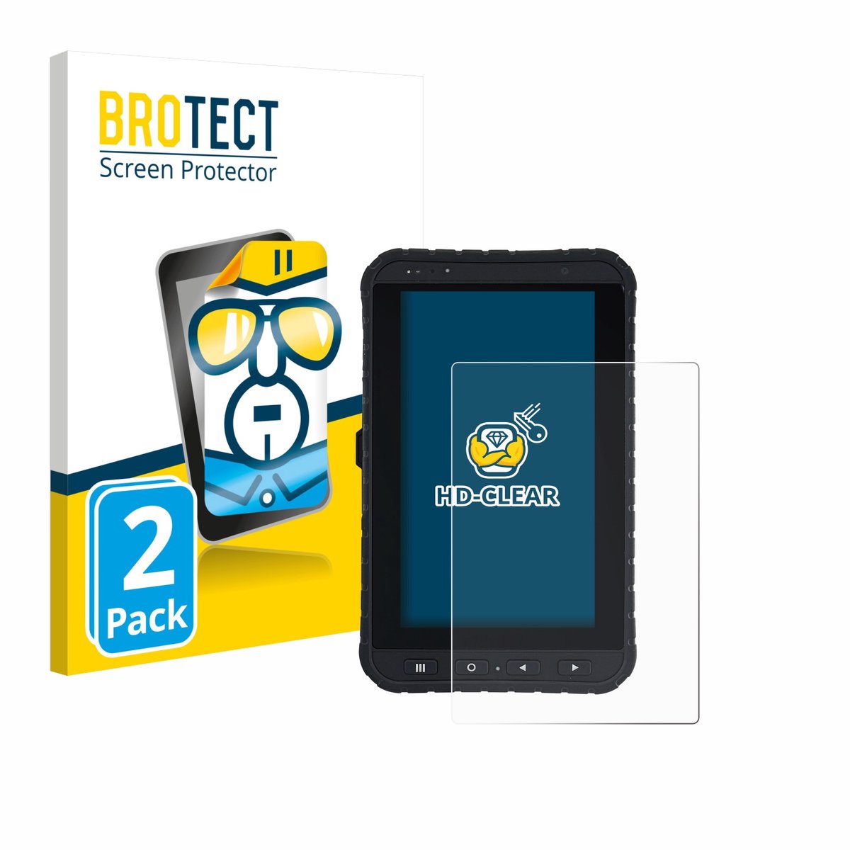 BROTECT - Screenprotector voor Winmate M700DQ8 - Folie Beschermfolie transparant 2 Stuks