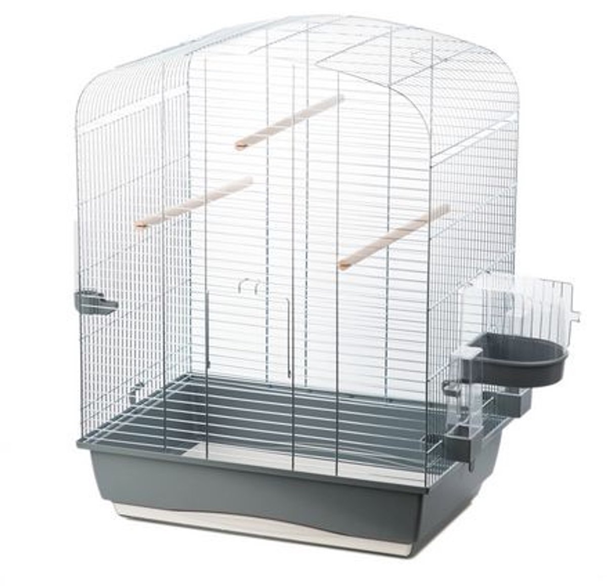 Vogelkooi Elena – Grijs/Chroom Binnenkooi voor Parkieten, Agaporniden en Valkparkieten