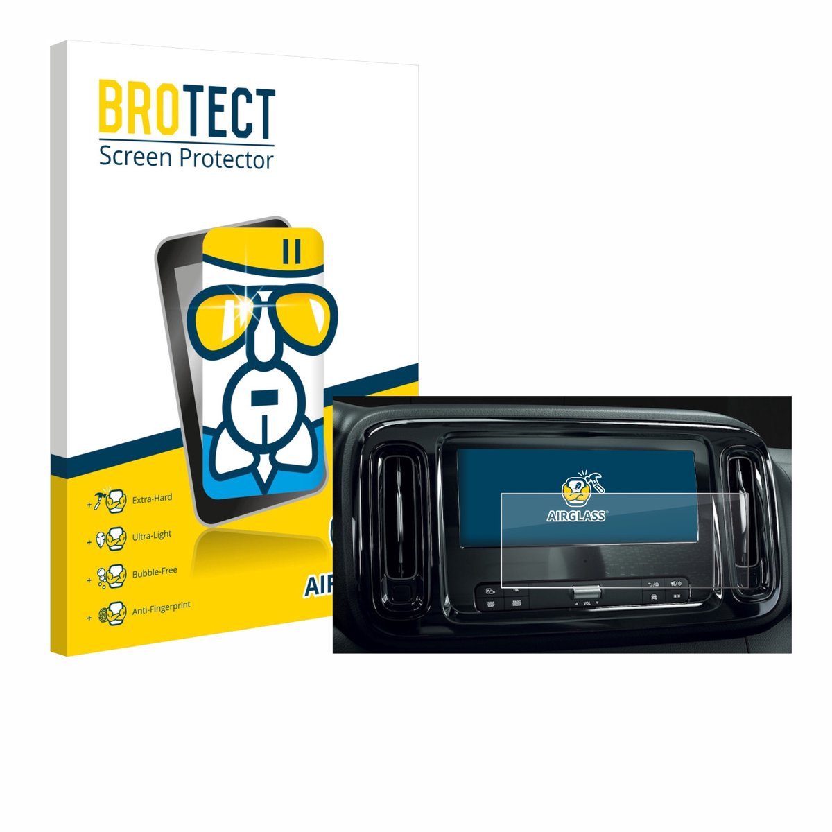 Screenprotector voor Mercedes-Benz Vito MBUX 10.25" (2022) Beschermglas transparant