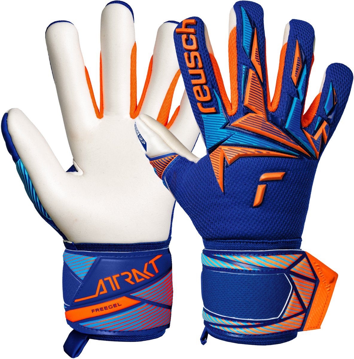 Reusch Attrakt Freegel Advance Junior Sharp Blue Keepershandschoenen Kinderen - Maat 8