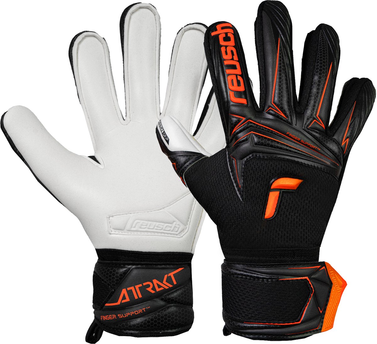 Reusch Attrakt Advance Finger Support Junior Keepershandschoenen Kinderen - Maat 6