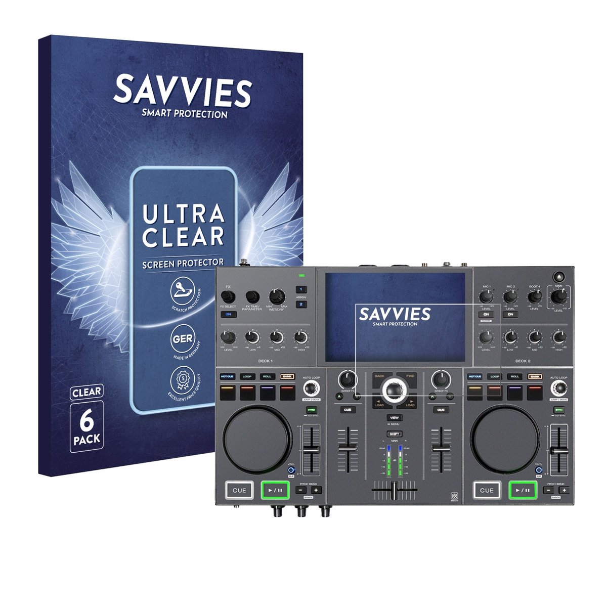 Savvies - Screenprotector voor Denon DJ Prime Go+ - Folie Beschermfolie transparant 6 Stuks