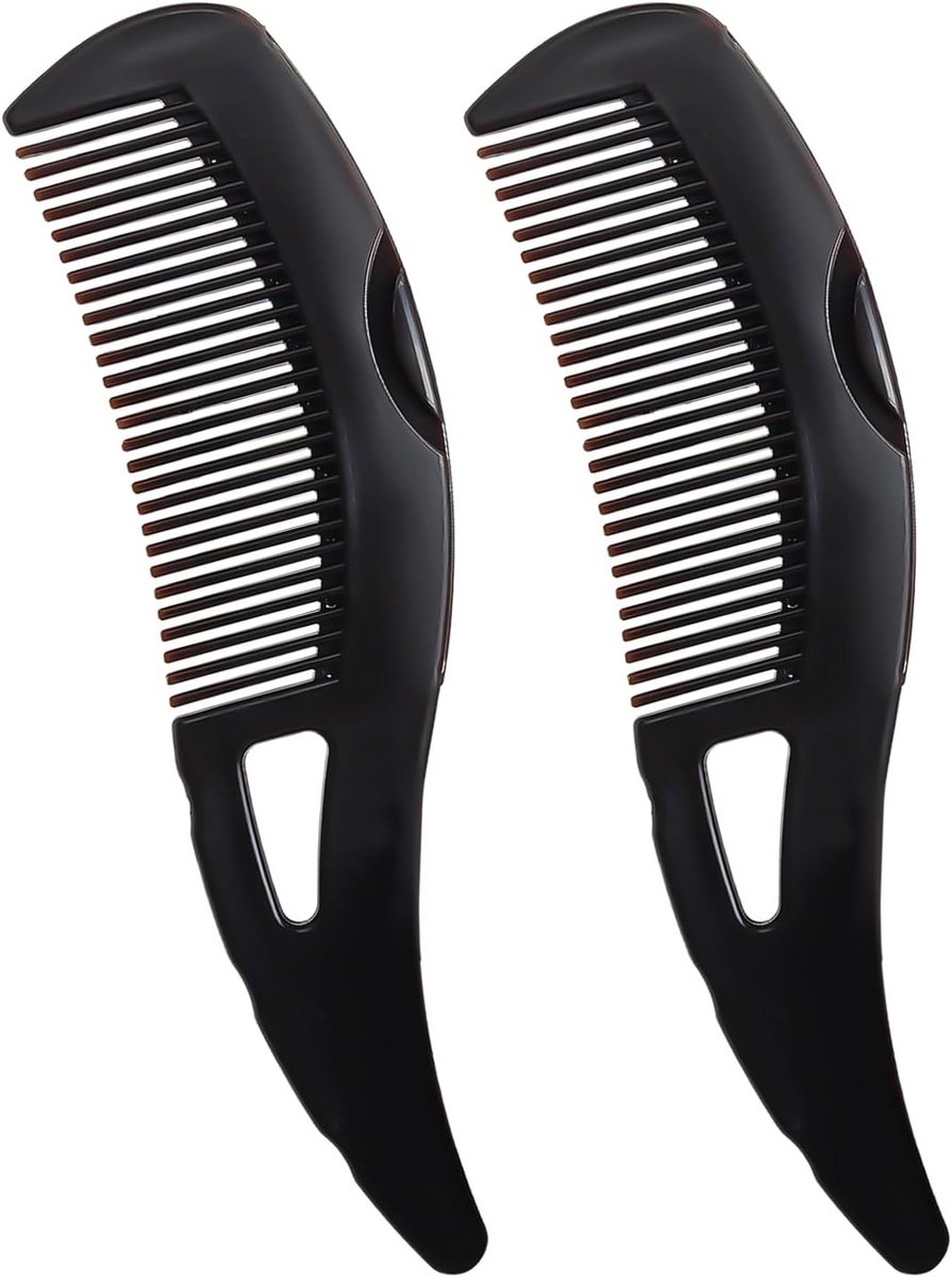 Massagekam Set van 2 – ABS-kunststof met Lange Steel voor Haarverzorging en Hoofdhuidmassage