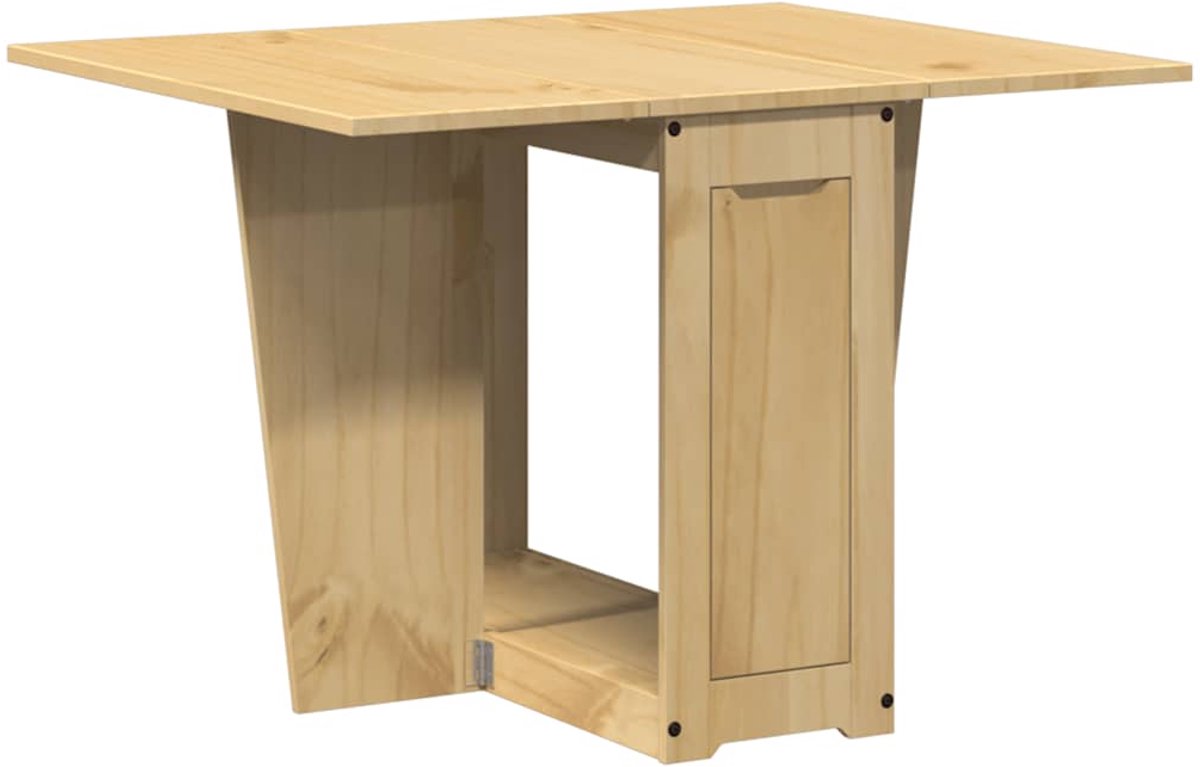 vidaXL Eettafel - Corona - inklapbaar - massief - grenenhout - wasbruin honingwasbruin