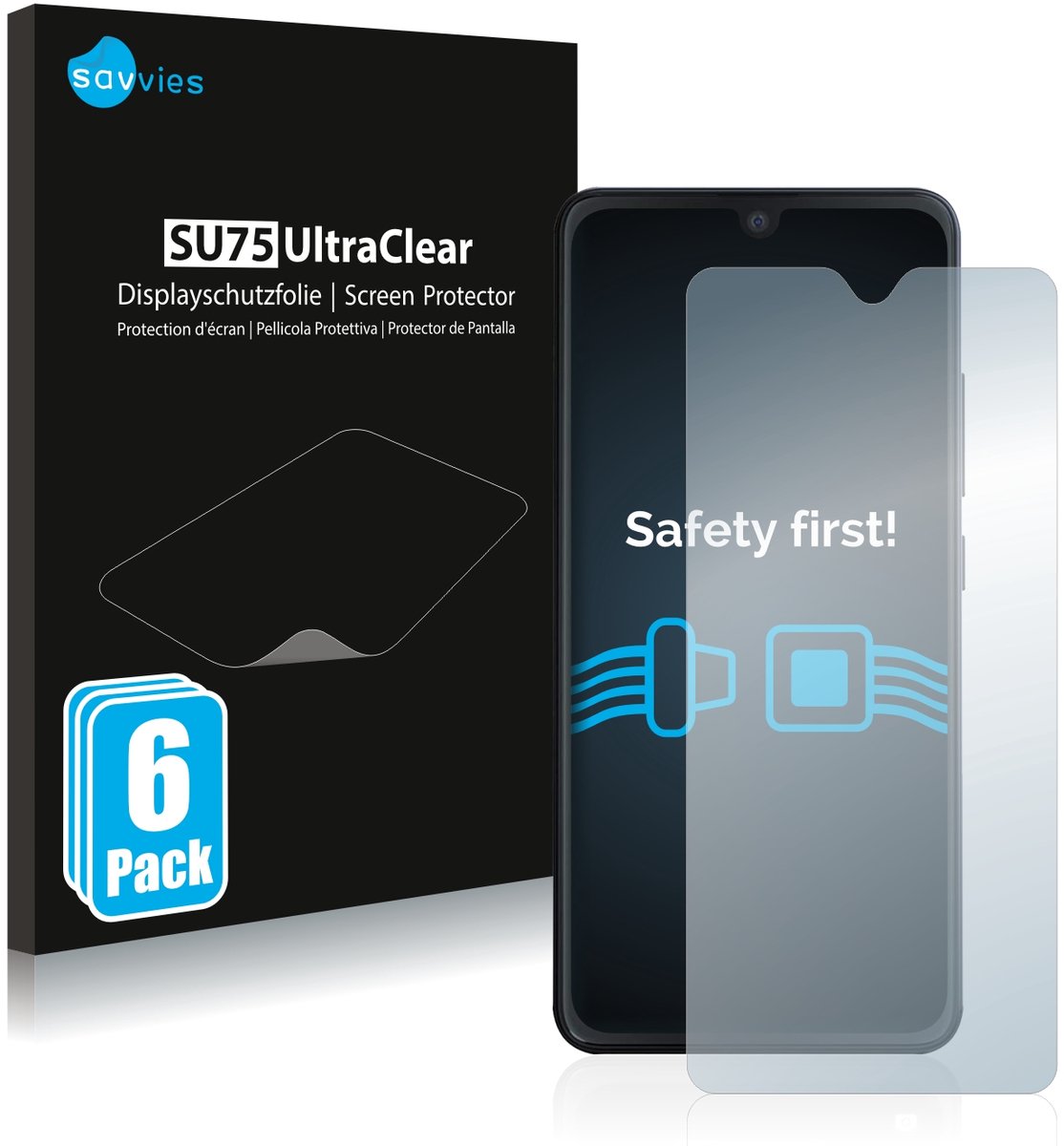 Savvies - Screenprotector voor Cubot Note 7 - Folie Beschermfolie transparant 6 Stuks