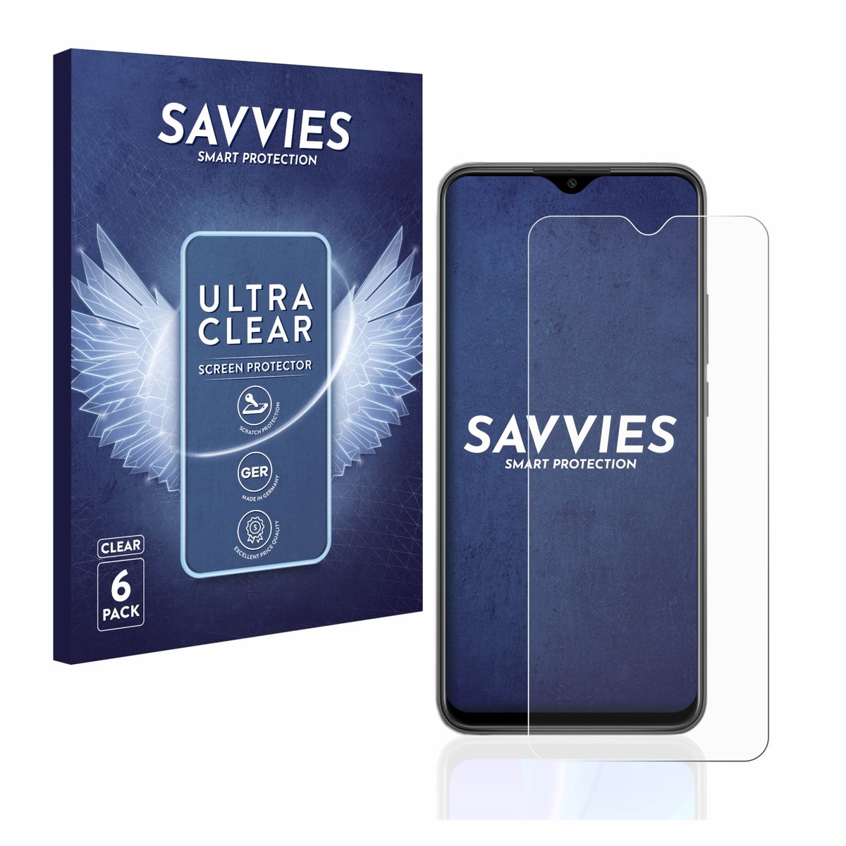 Savvies - Screenprotector voor Xiaomi Redmi 9 - Folie Beschermfolie transparant 6 Stuks