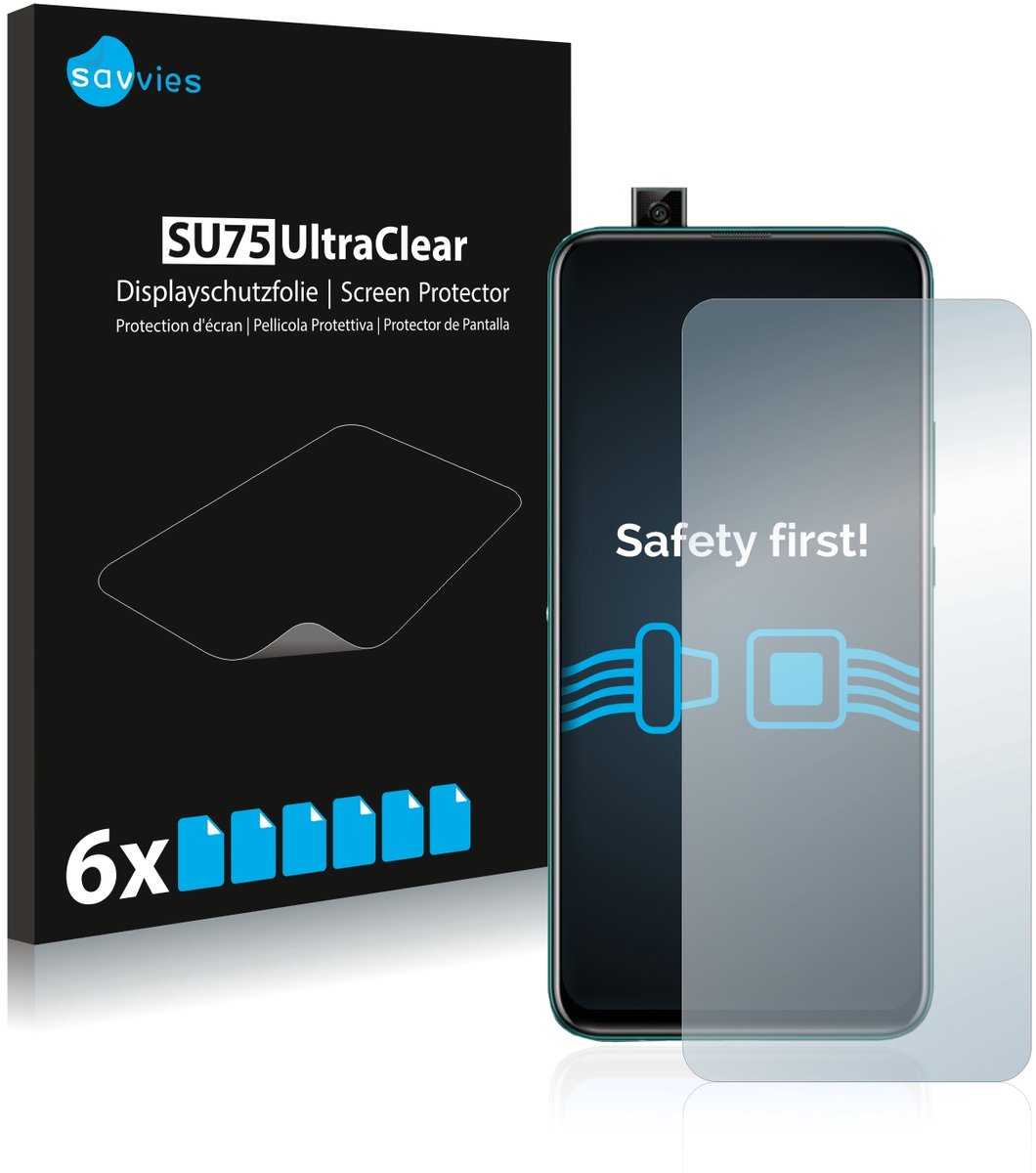 Savvies - Screenprotector voor Huawei P smart Z - Folie Beschermfolie transparant 6 Stuks