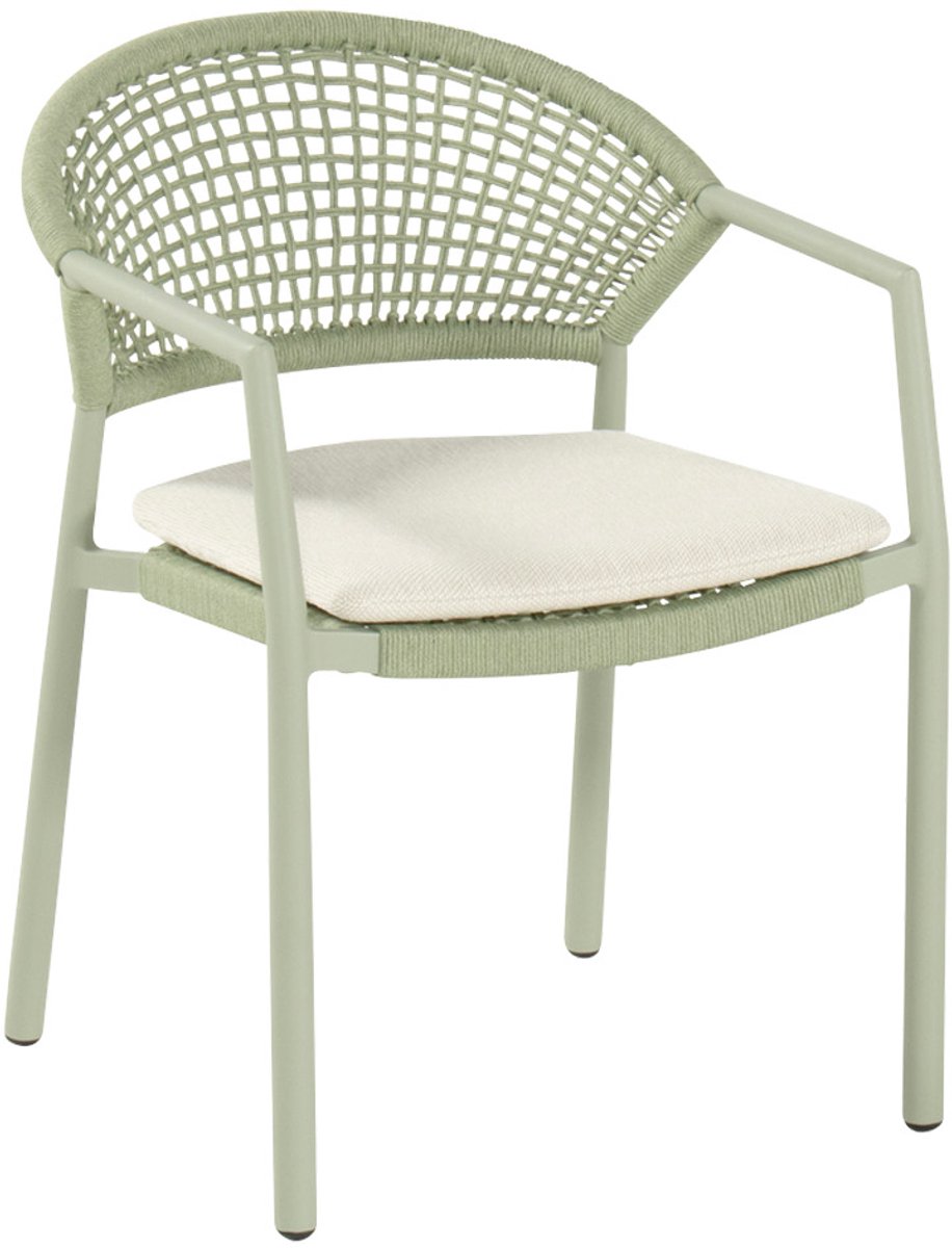 Hartman Taragona chaise de jardin empilable rope dining - Soft Green