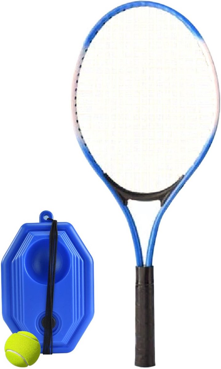 Tennis Trainingshulpmiddel met Stuiterbal - Zelfstudie Tennis Oefenbasis voor Beginners en Kinderen