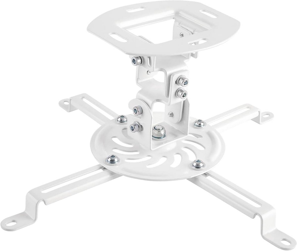 Universele Plafondbeugel voor Projector - Kantelbaar en 360° Draaibaar - Wit